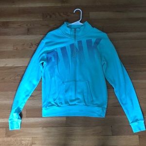 Pink quarter zip sweatshirt